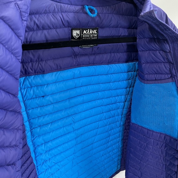 KUHL Projectkt Spyfire Goose Down Jacket Coat Purple Puffer Size XL - Picture 7 of 12